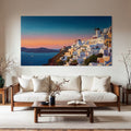 Aegean Sunset: A Serene Coastal Wall Art for Dining Room Decor