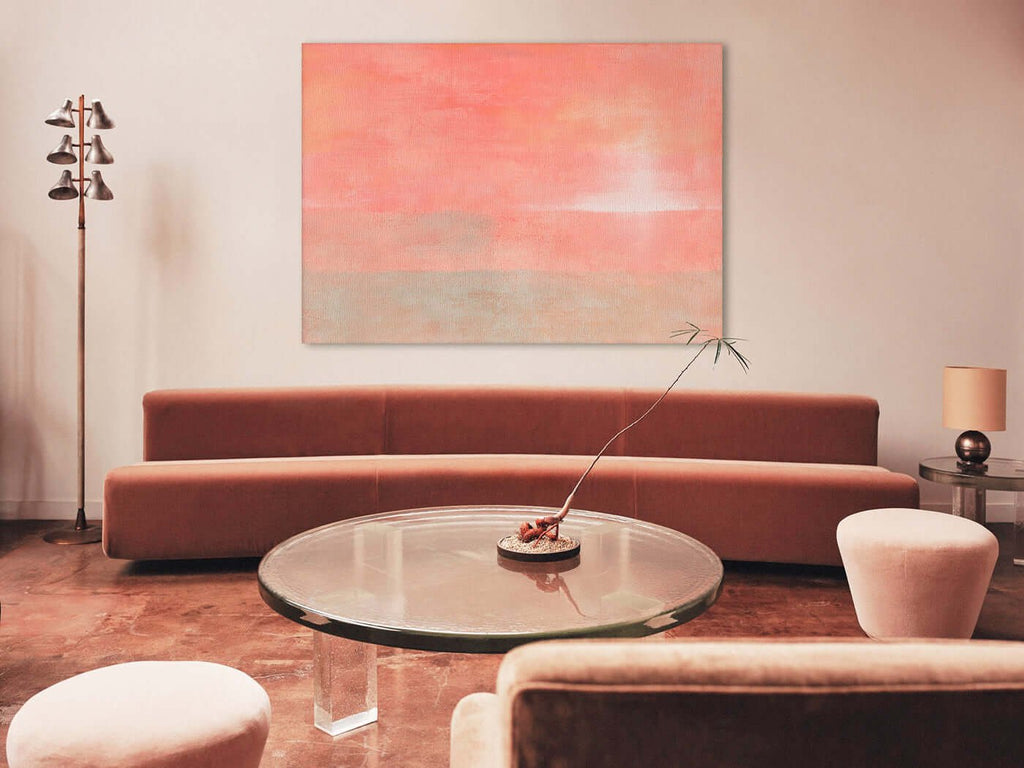 Pastel Horizon: A Serene Minimalist Abstract Wall Art for Calm Spaces