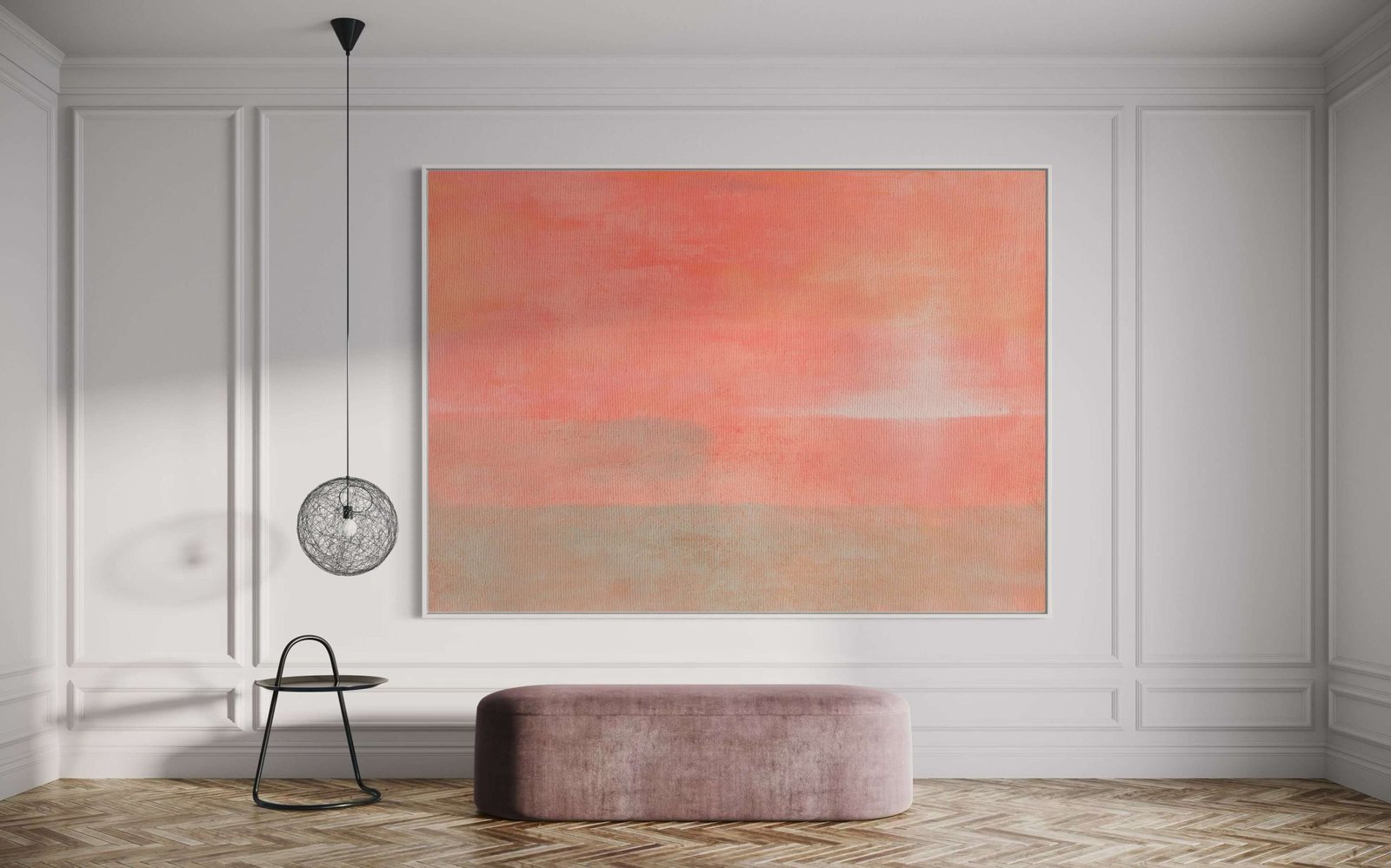 Pastel Horizon: A Serene Minimalist Abstract Wall Art for Calm Spaces