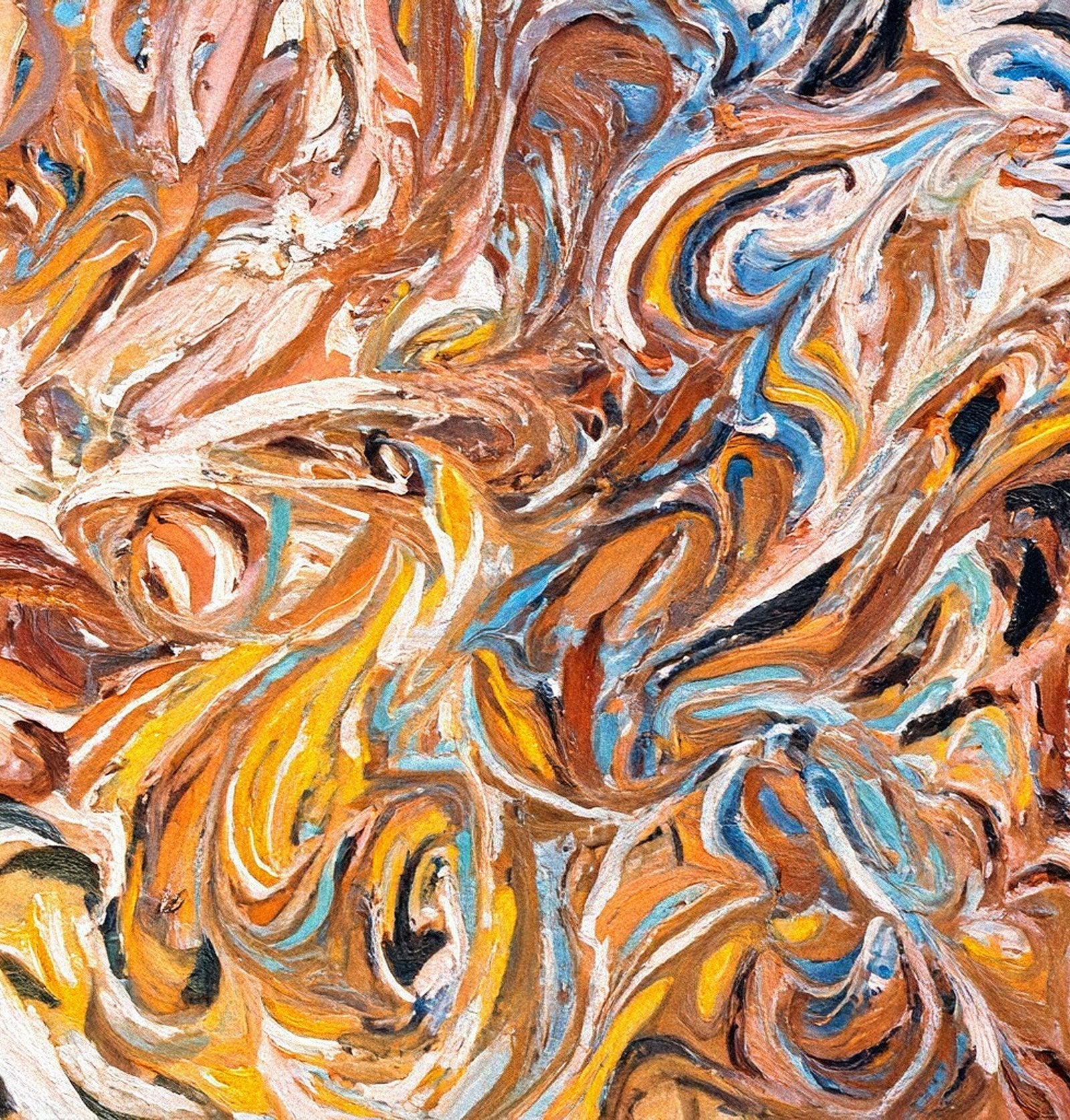 Molten Earth: A Dynamic Textured Abstract Wall Art for Modern Homes