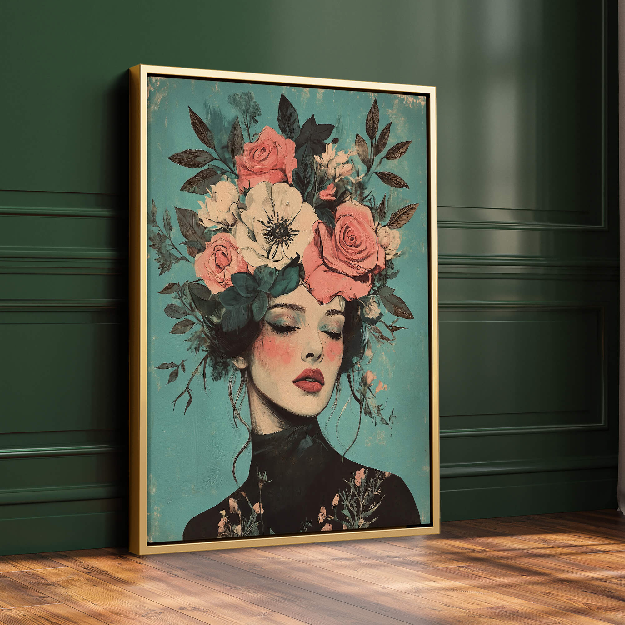 Floral Muse Portrait Painting
