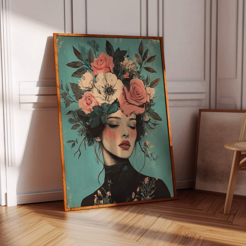 Floral Muse Portrait Painting