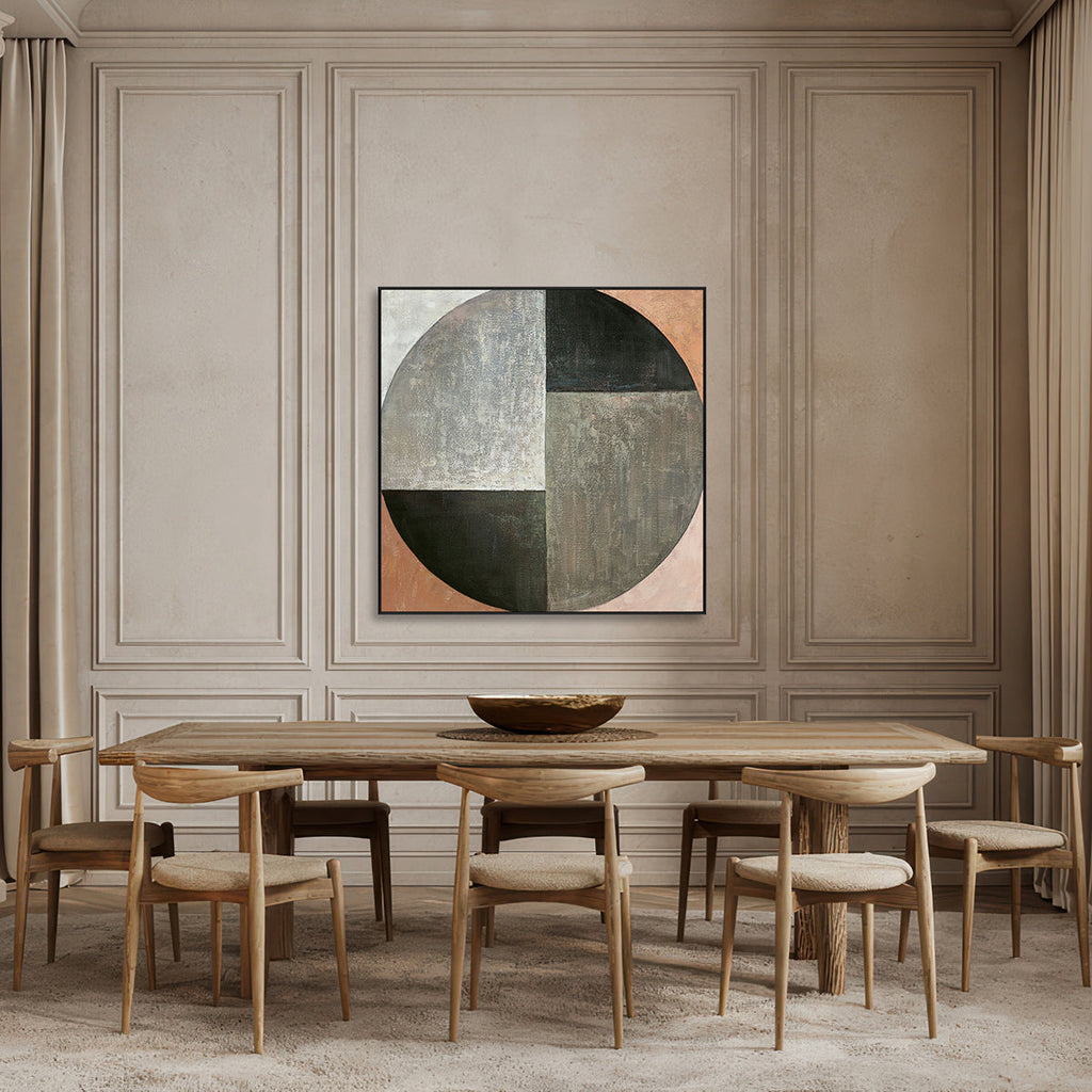 Eclipse Form Geometric Abstract Painting #H0359