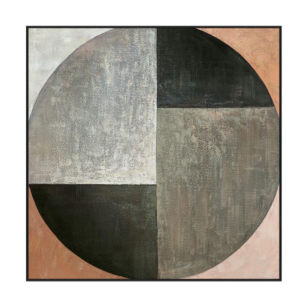 Eclipse Form Geometric Abstract Painting #H0359