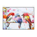 Trio Melody Colorful Birds Painting #H0647