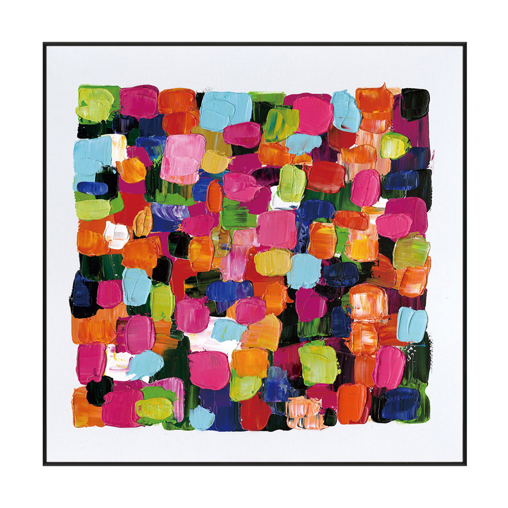 Chromatic Pulse Color Block Abstract Painting #H0922