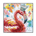 Regal Flamingo Crown Painting #H7347