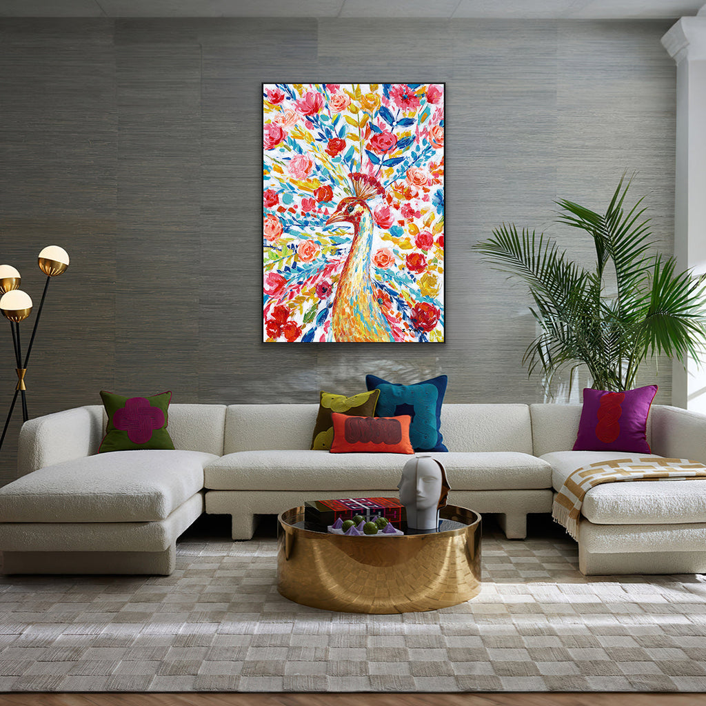 Radiant Grace Peacock Painting #H8113H