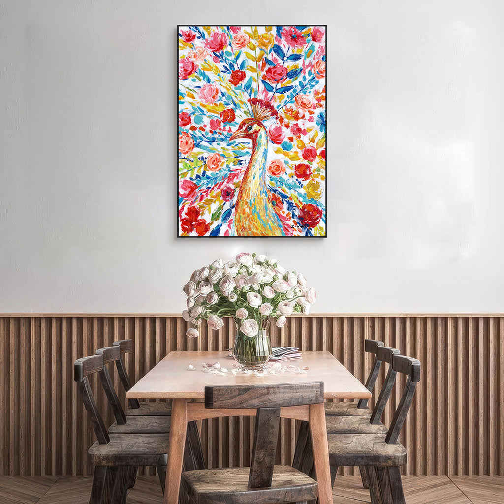 Radiant Grace Peacock Painting #H8113H