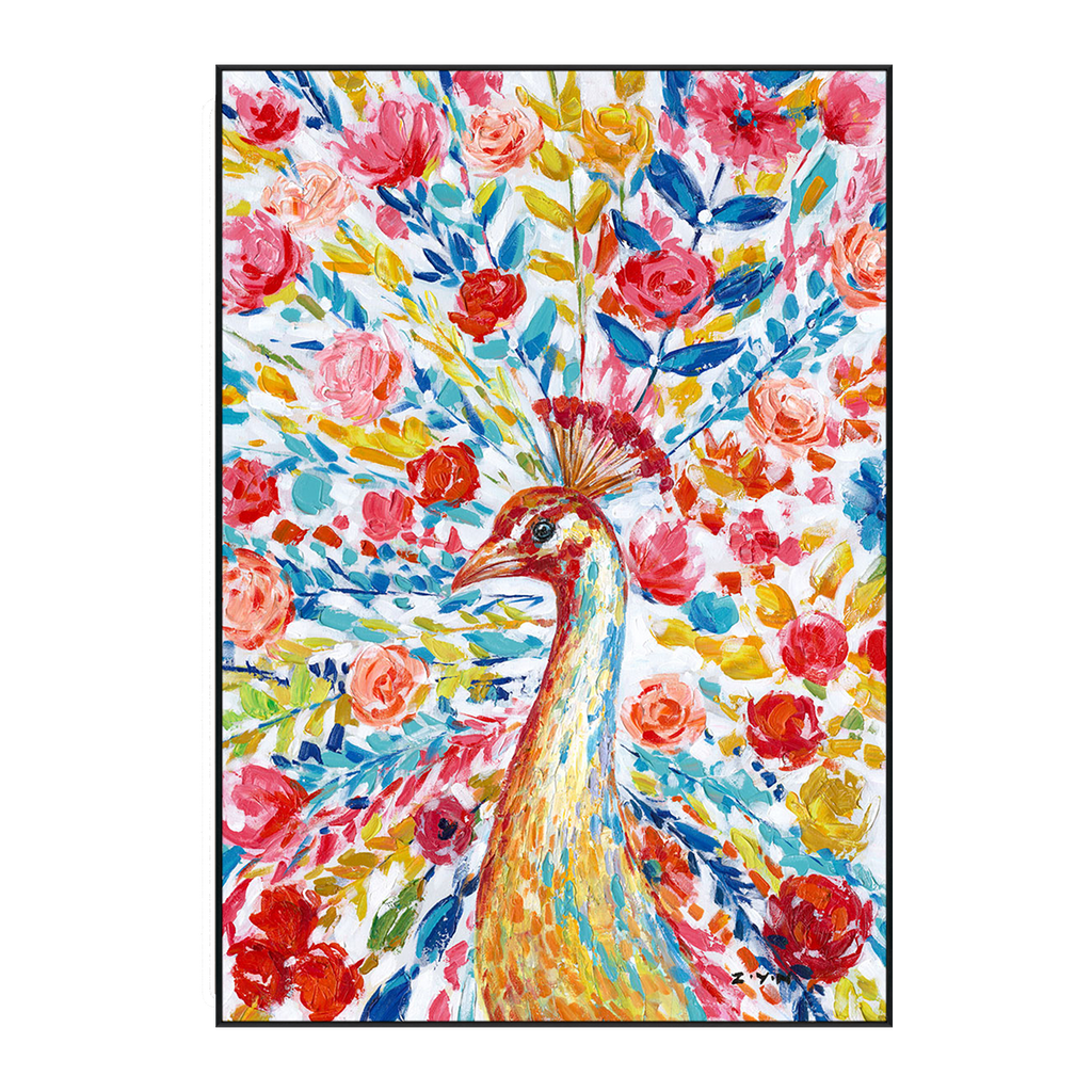 Radiant Grace Peacock Painting #H8113H