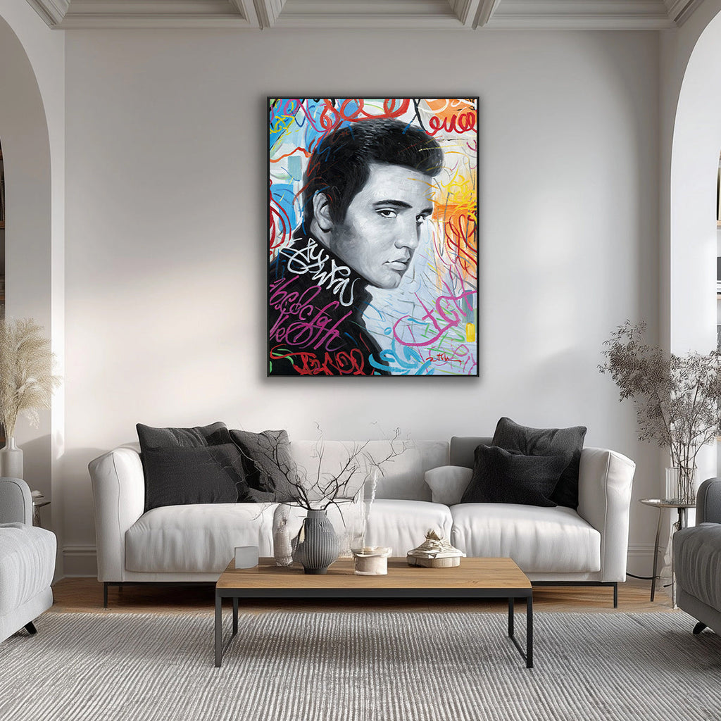 Graffiti Legend Black & White Portrait Painting #I0222