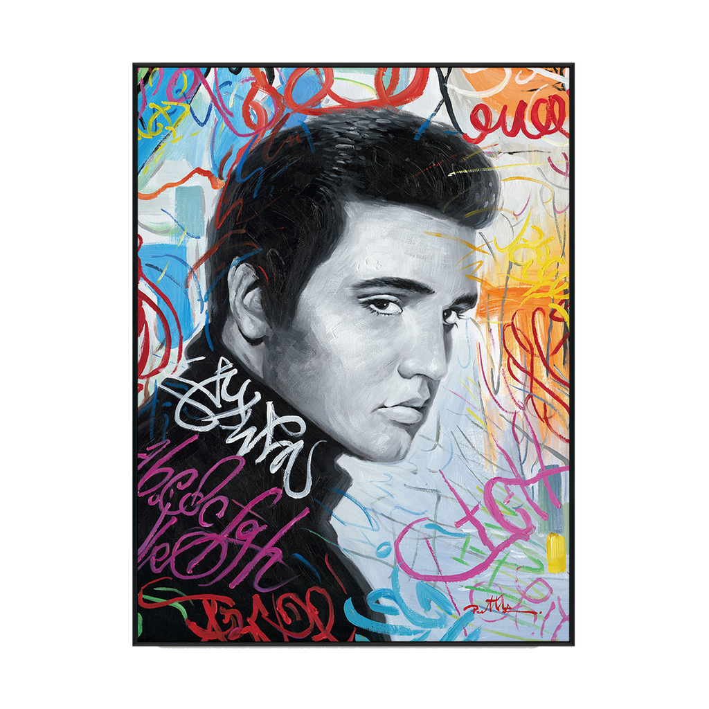 Graffiti Legend Black & White Portrait Painting #I0222