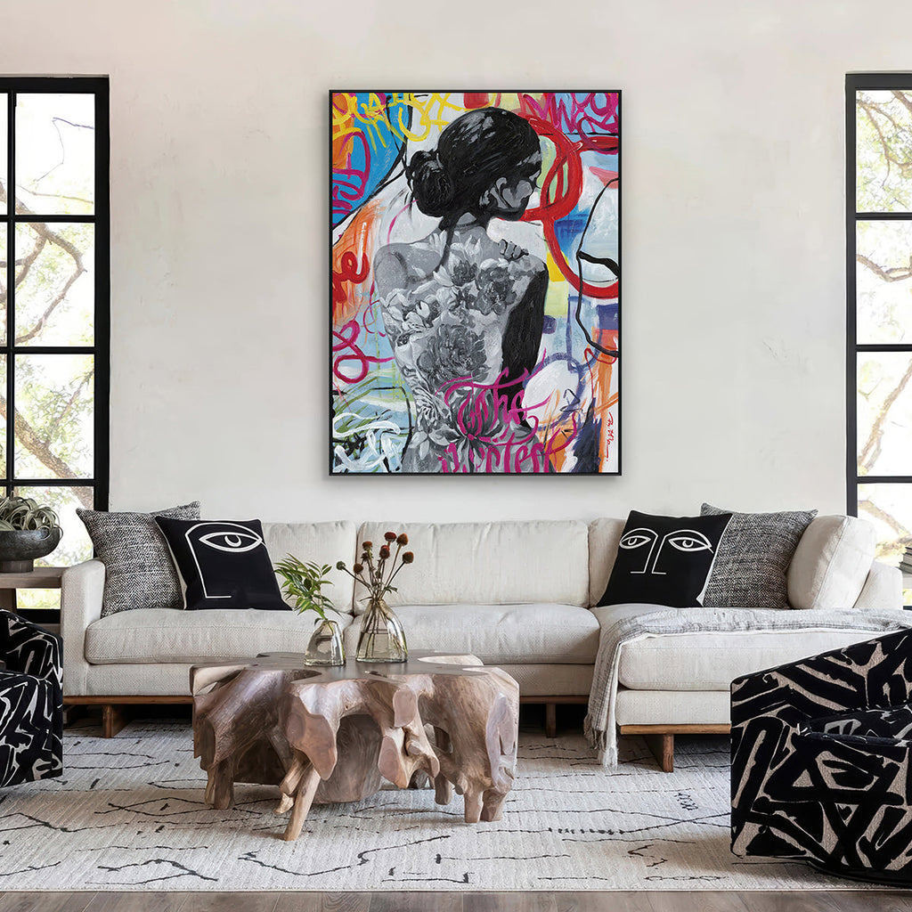 Tattoo Muse Graffiti Back Portrait Painting #I0224