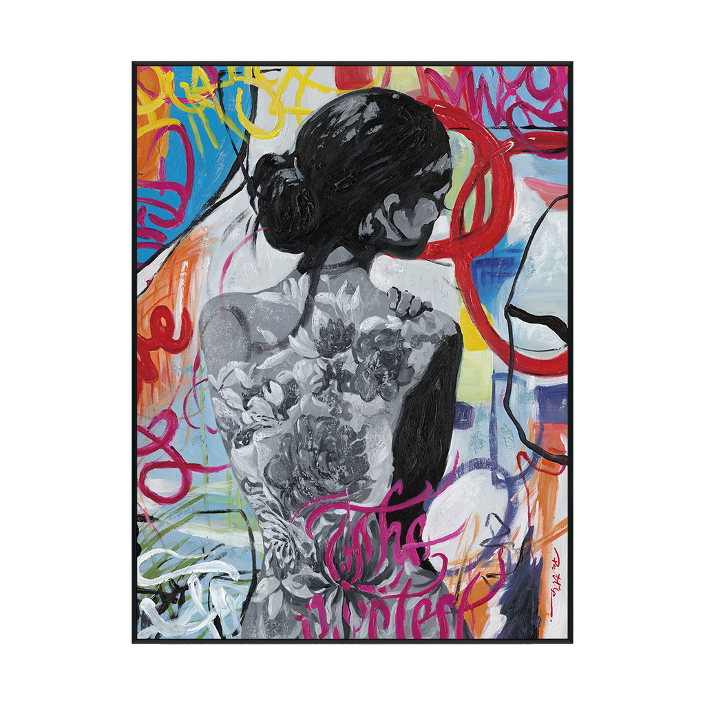 Tattoo Muse Graffiti Back Portrait Painting #I0224