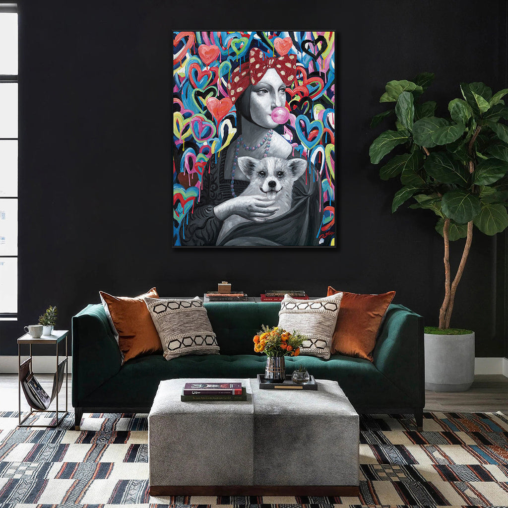 Pop Mona Modern Graffiti Portrait Painting #I0310