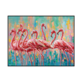 Flamingo Harmony Abstract Painting #I0506