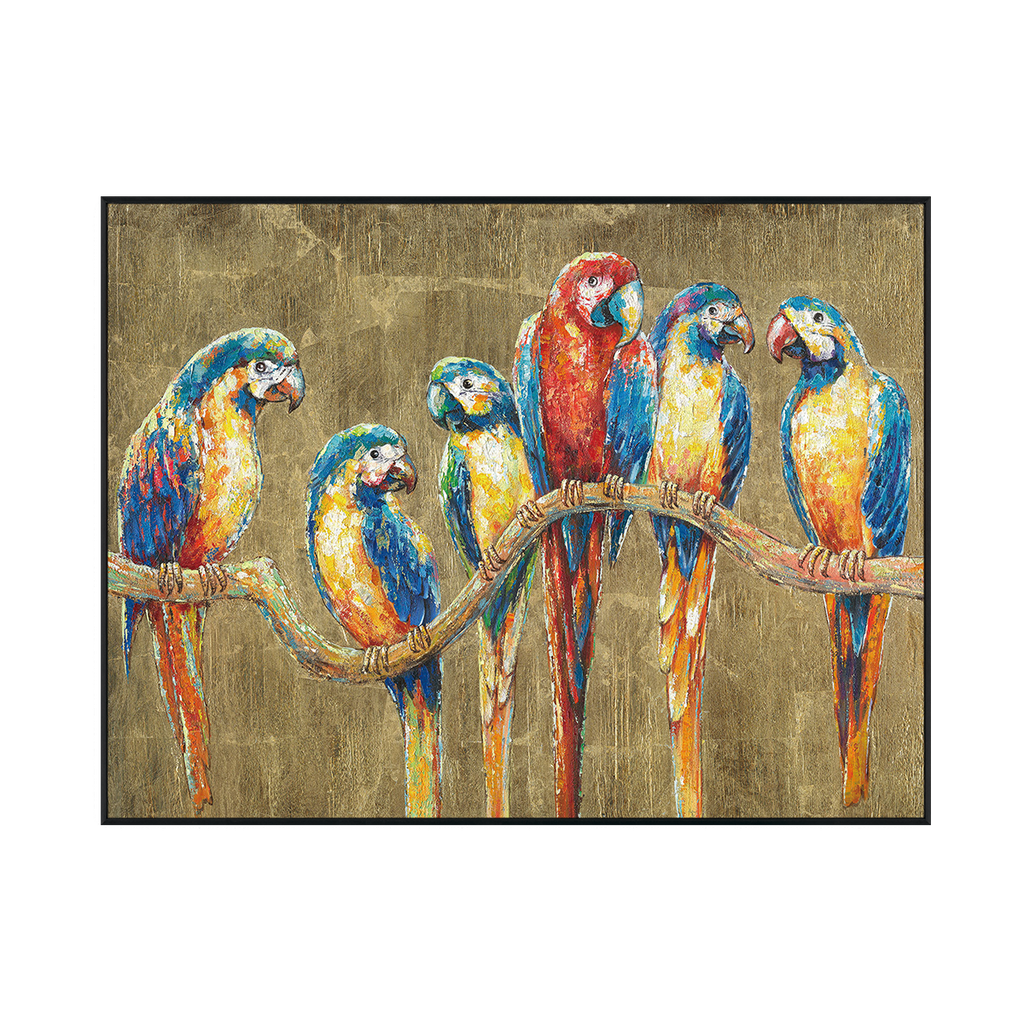 Golden Chorus Parrot Painting #I0563