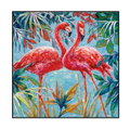 Tropical Flamingo Lovers Painting #I0573I