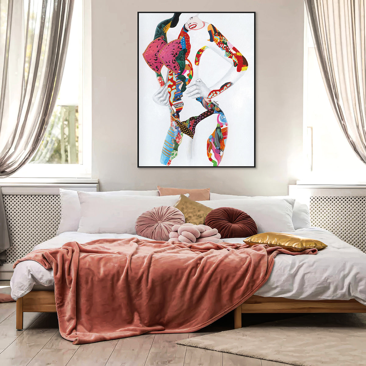 Fragmented Muse Colorful Abstract Body Painting #I1669