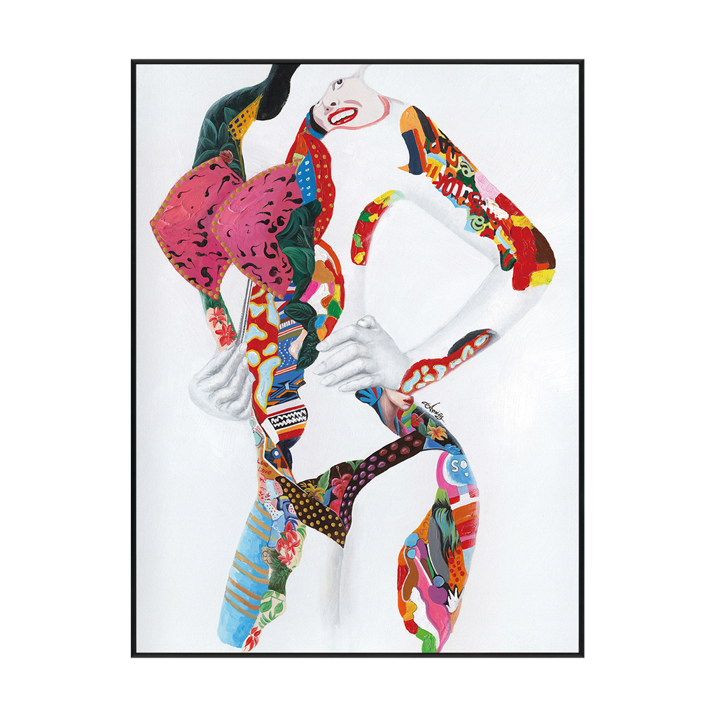 Fragmented Muse Colorful Abstract Body Painting #I1669