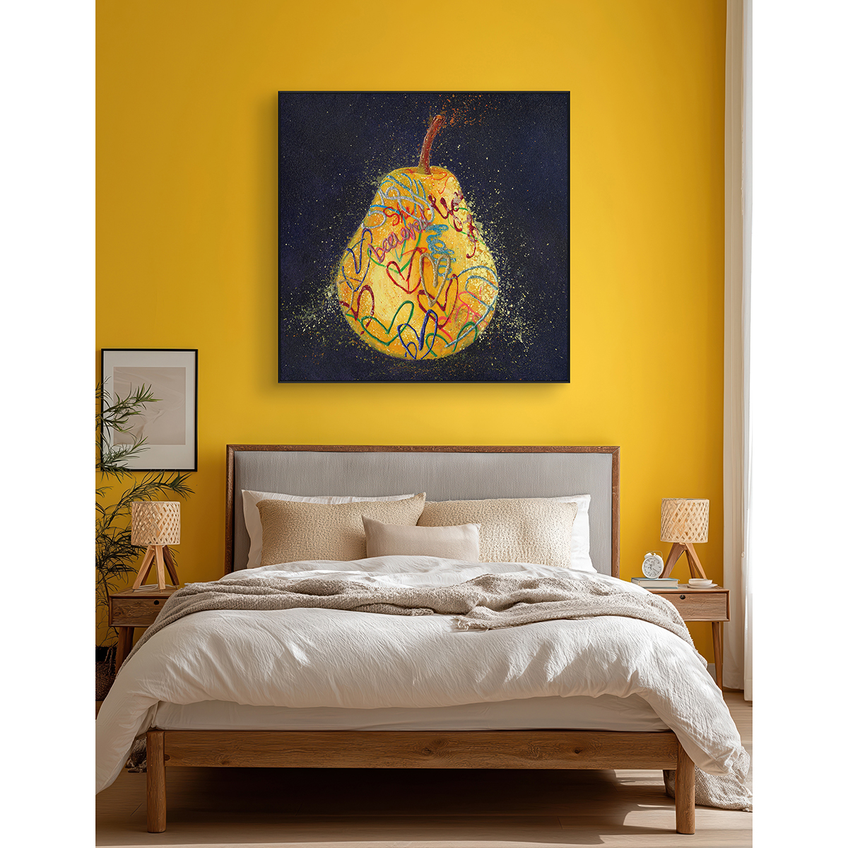 Graffiti Golden Pear Painting #I1679