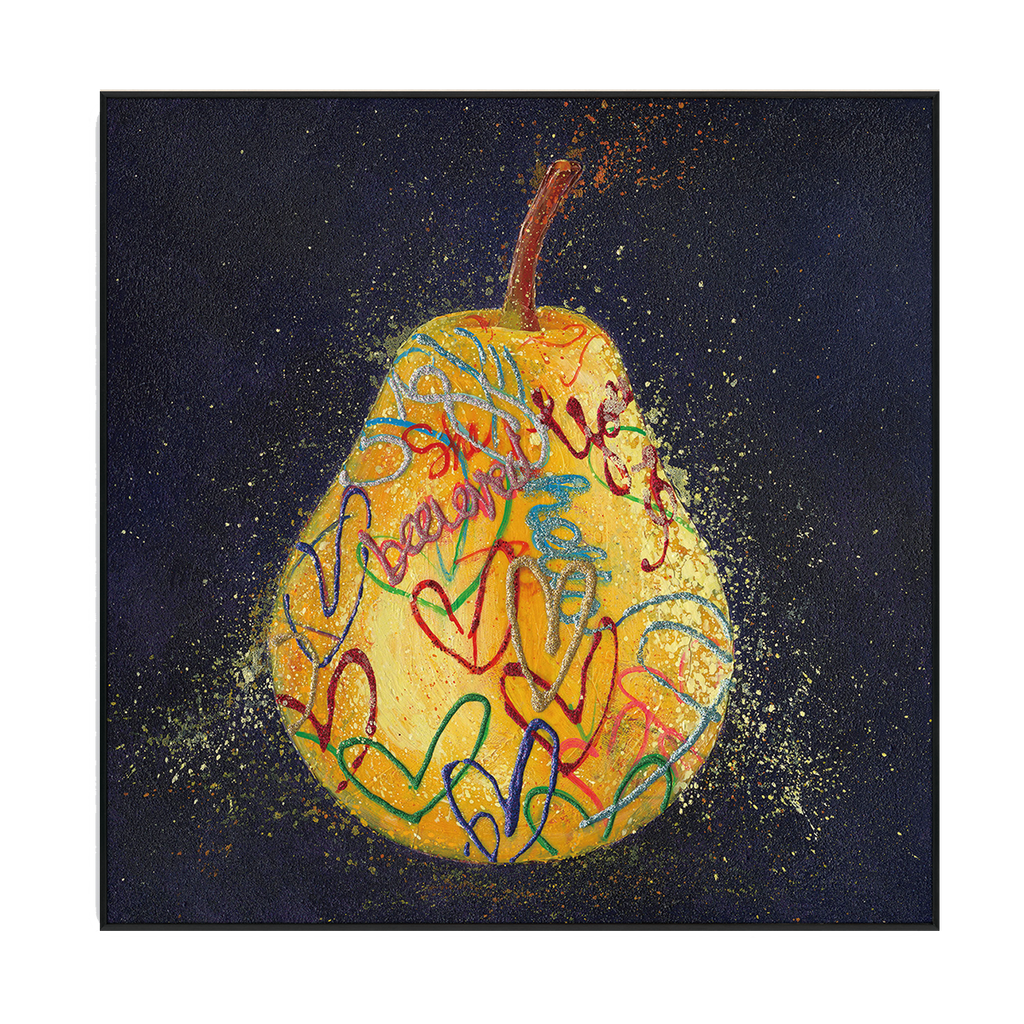 Graffiti Golden Pear Painting #I1679