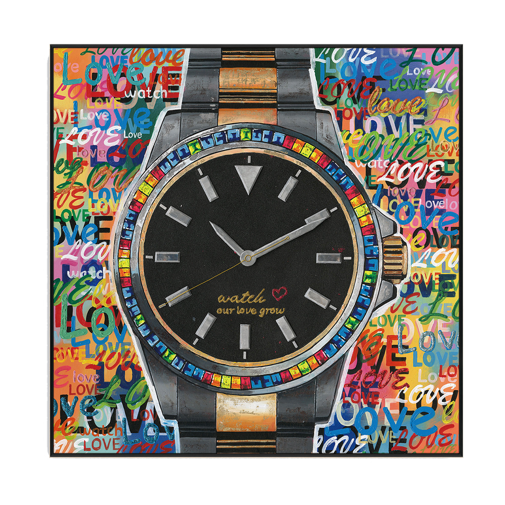 Rainbow Love Watch Pop Art Painting #I1700