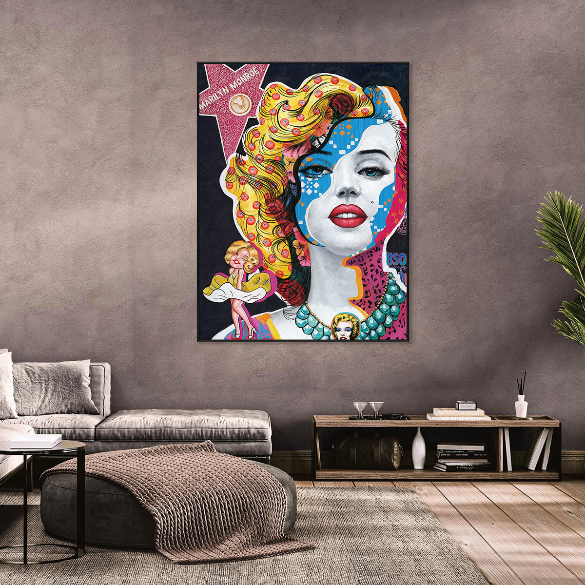 Pop Marilyn Colorful Abstract Portrait Painting #I2019