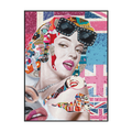 Pop Diva Union Jack Abstract Portrait Painting #I2020