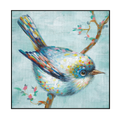 Pastel Songbird Branch Painting #I2048