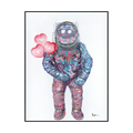 Love Voyager Astronaut Graffiti Painting #I2134