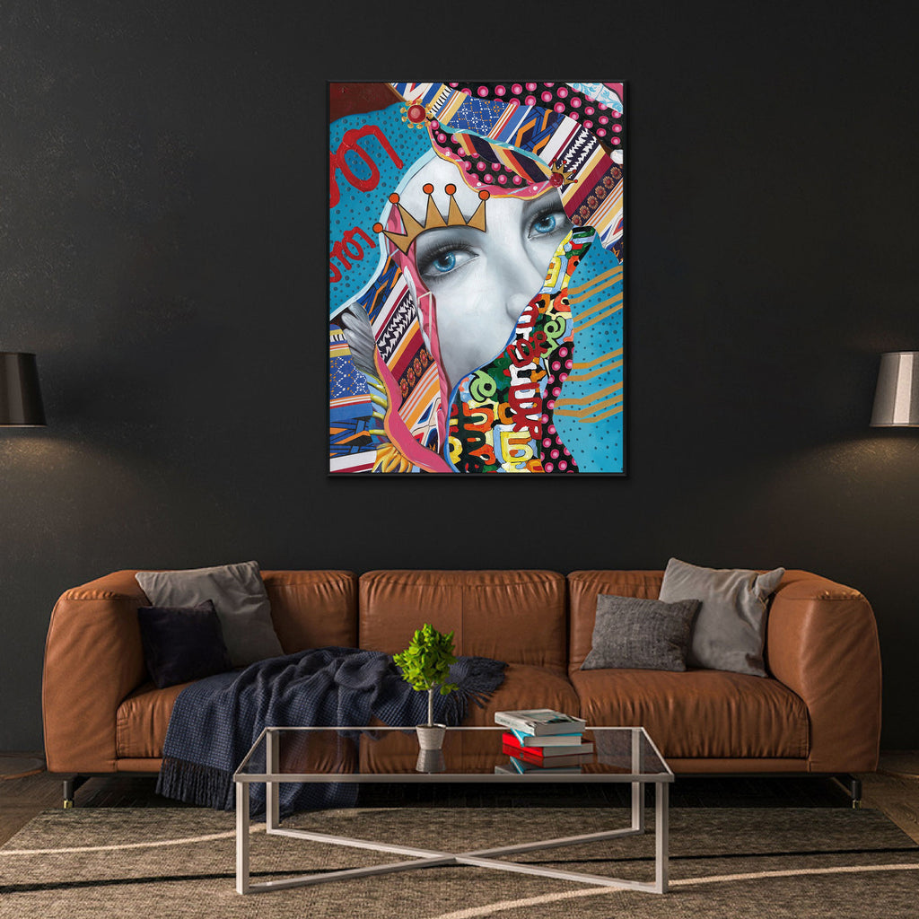 Crowned Muse Pop Art Painting #I2507