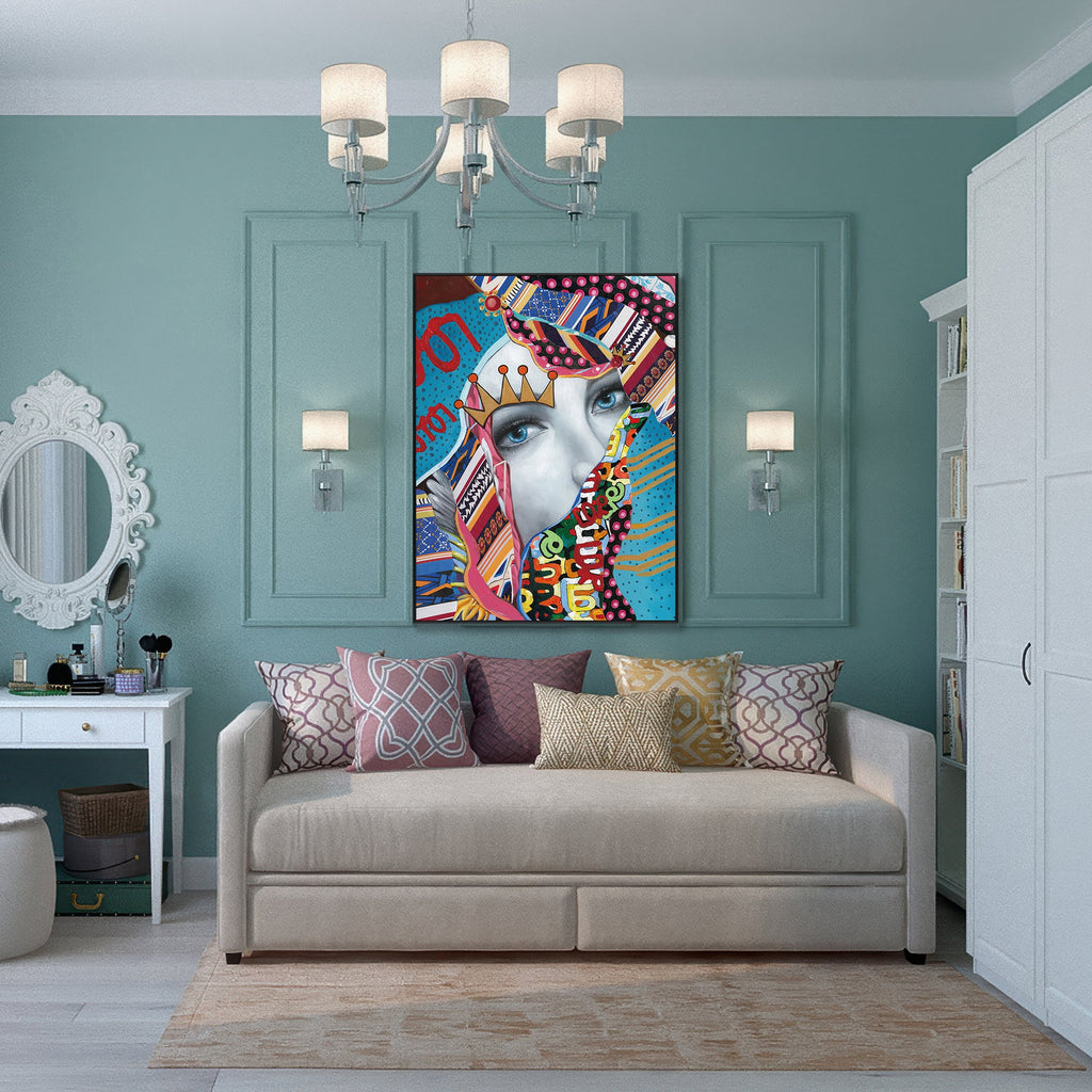 Crowned Muse Pop Art Painting #I2507