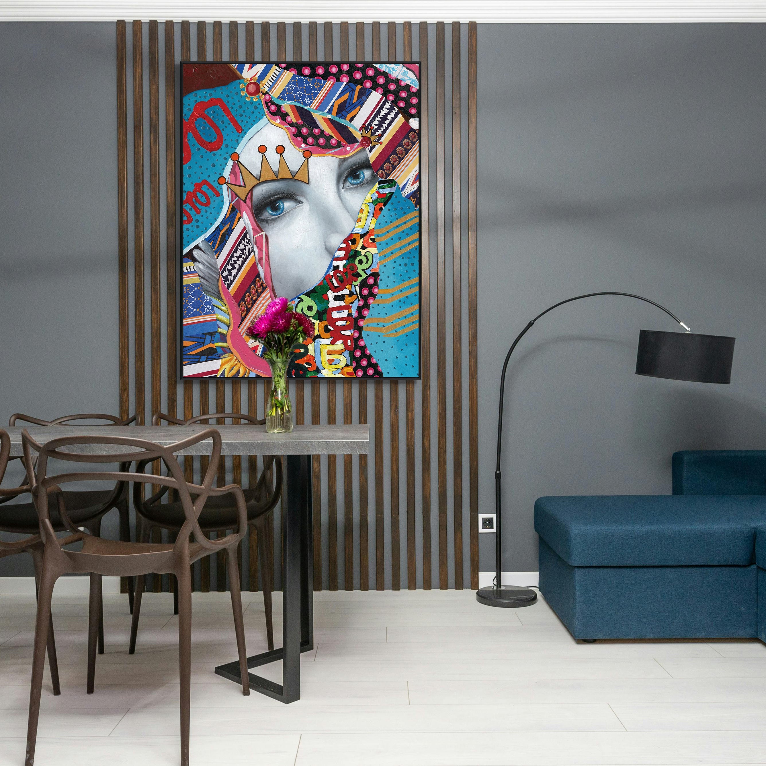 Crowned Muse Pop Art Painting #I2507