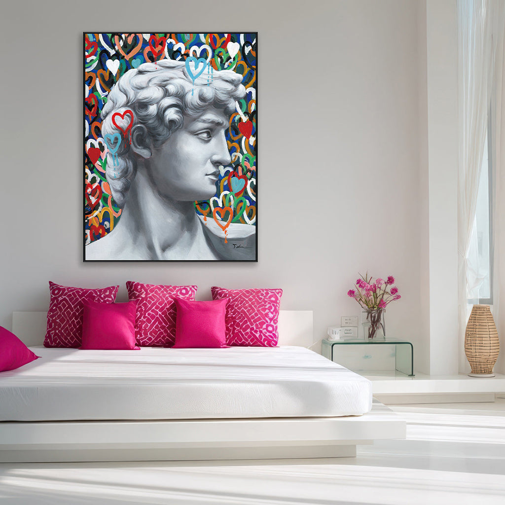 David Hearts Modern Pop Art Painting #I2637