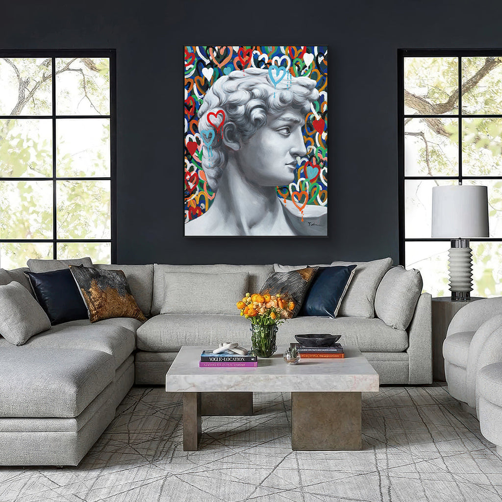 David Hearts Modern Pop Art Painting #I2637