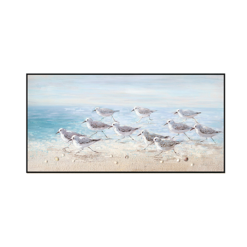 Seaside Flock Coastal Birds Painting #I3612