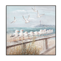 Coastal Harmony Seagull Painting #I3626