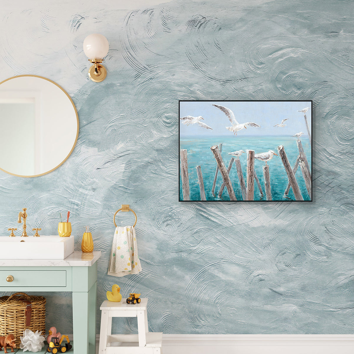 Whispering Wings Seaside Painting #I3628