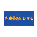 Colorful Chorus Birds on Blue Painting #I3635