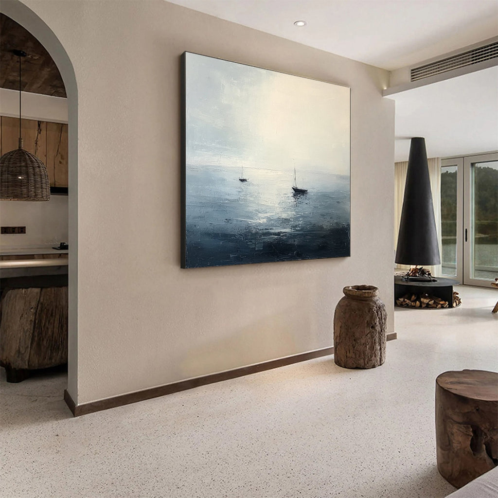 Quiet Horizon Sailboat Painting