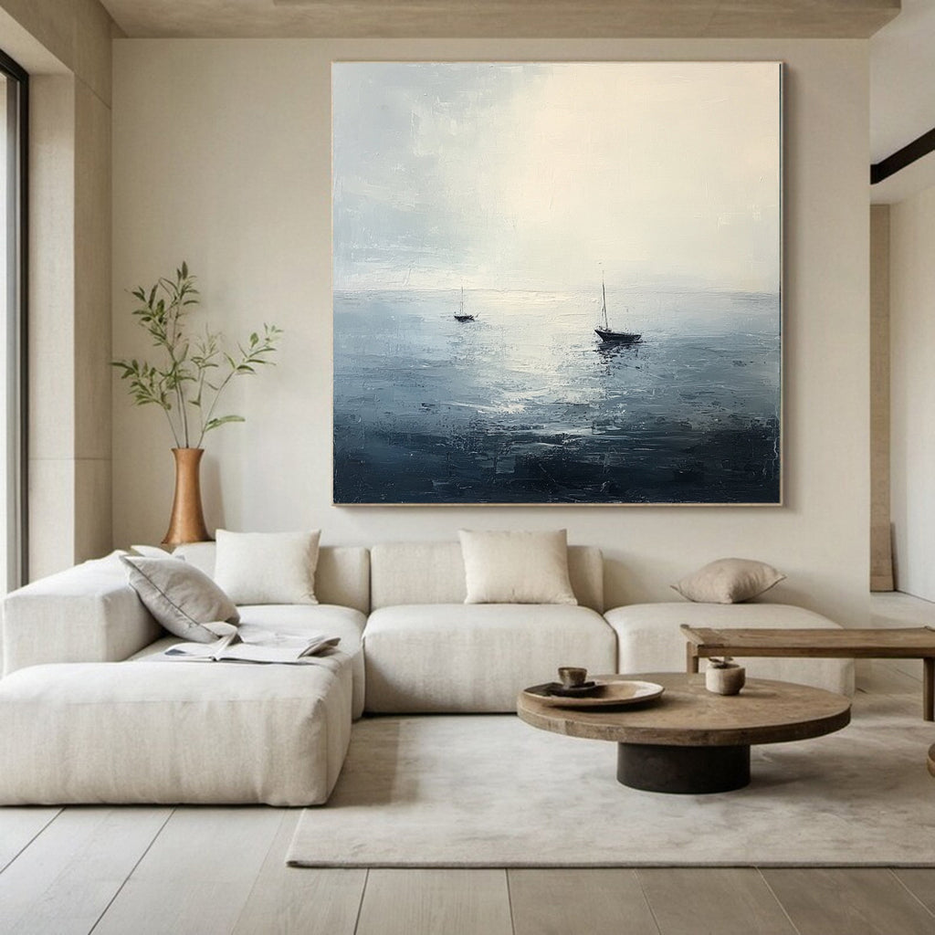 Quiet Horizon Sailboat Painting