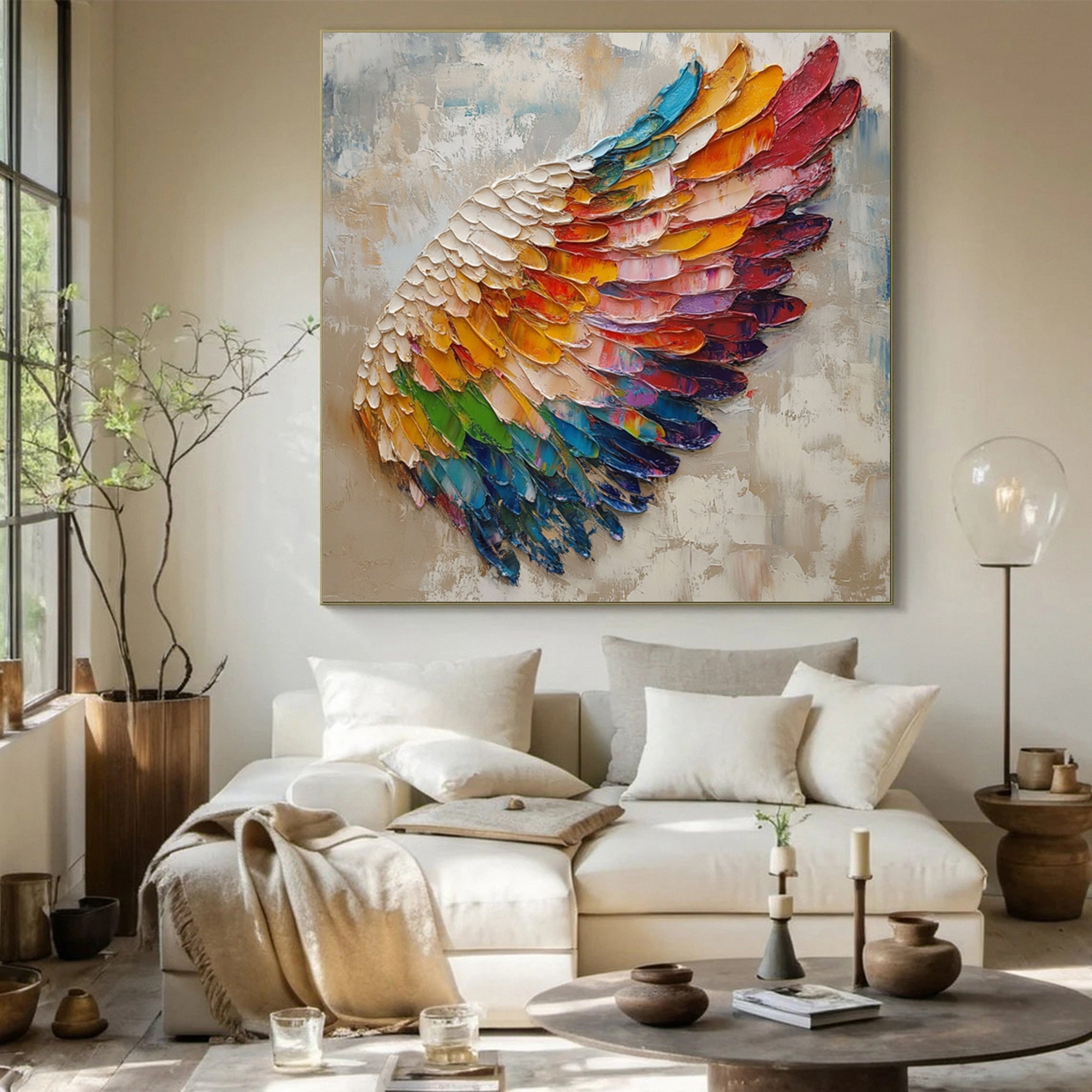 Radiant Wing Colorful Abstract Painting