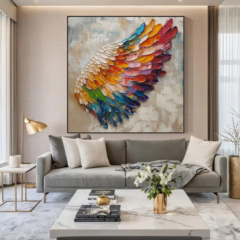 Radiant Wing Colorful Abstract Painting