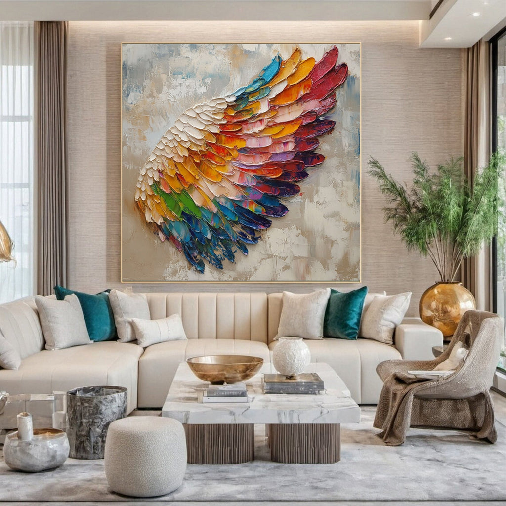 Radiant Wing Colorful Abstract Painting