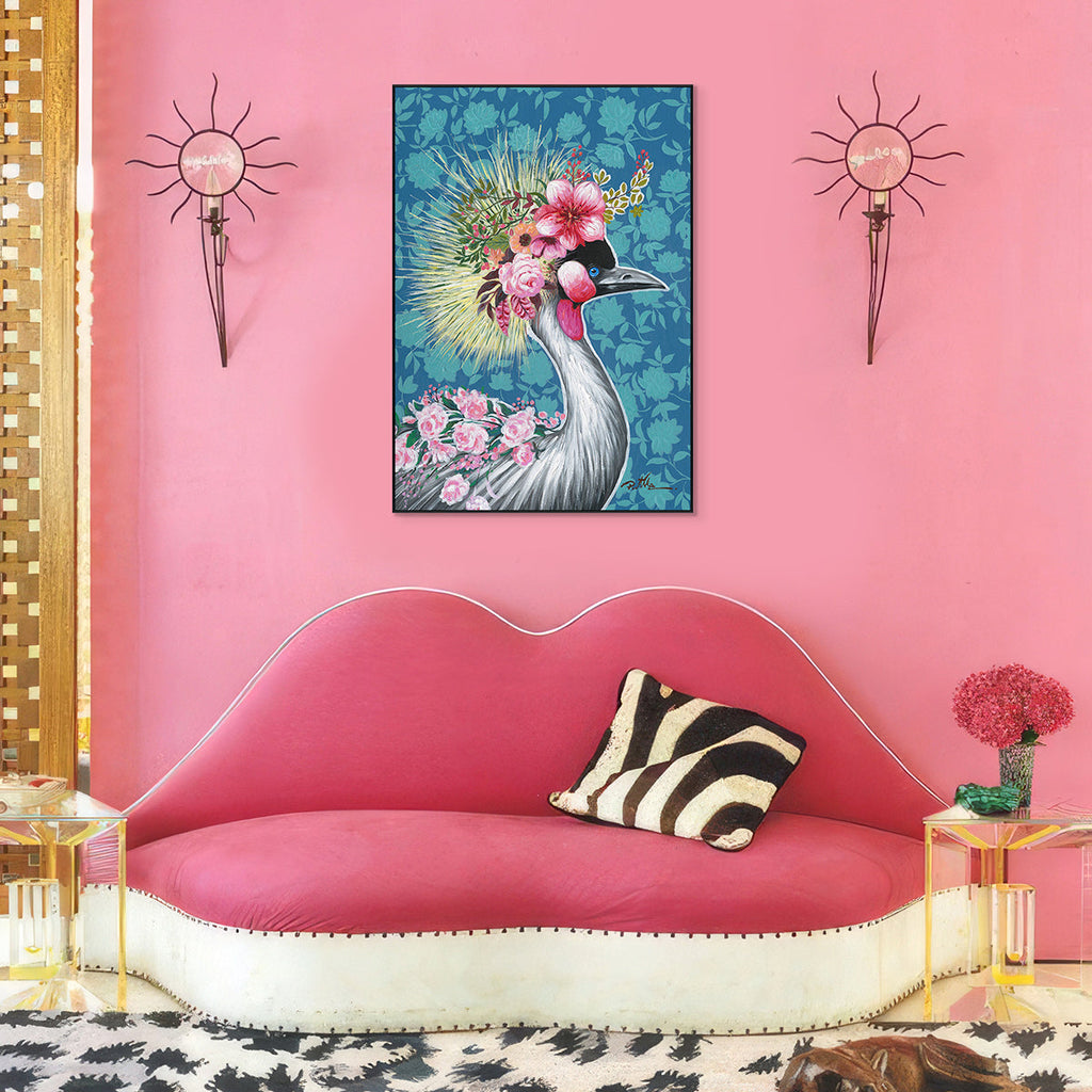 Blossom Crown Crane Painting #J0228