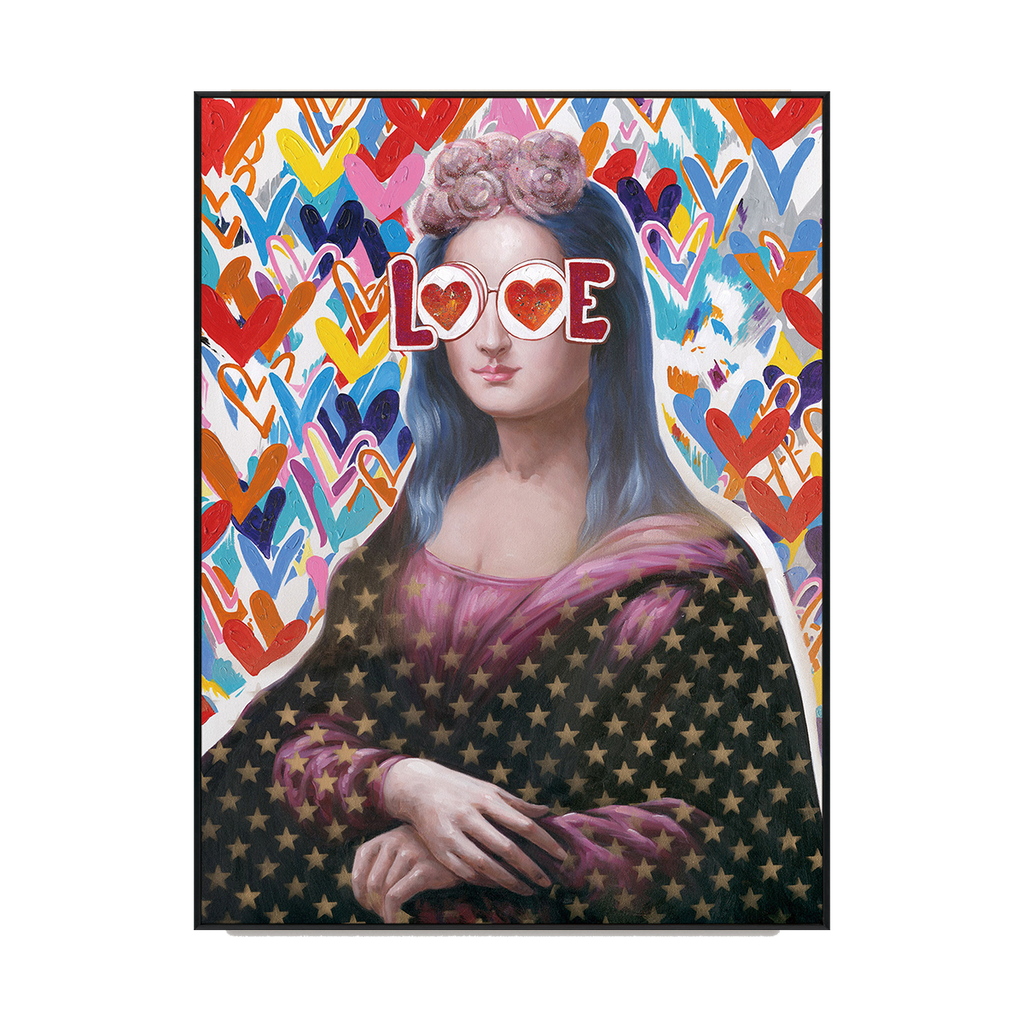 Love Vision Pop Art Mona Lisa Painting #J2560