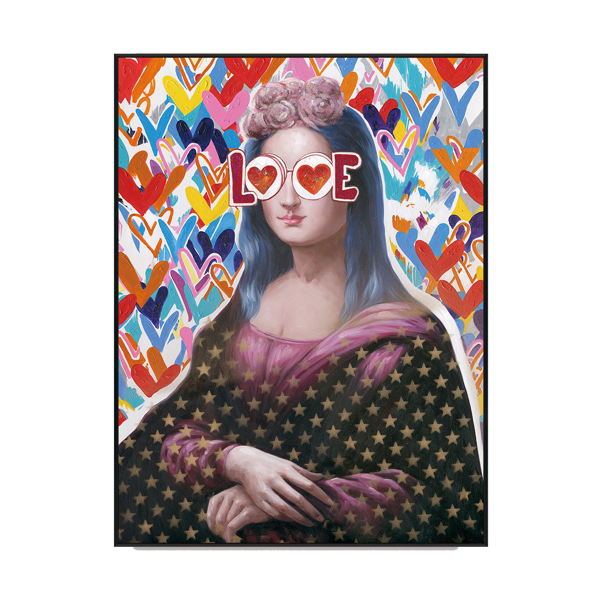 Love Vision Pop Art Mona Lisa Painting #J2560