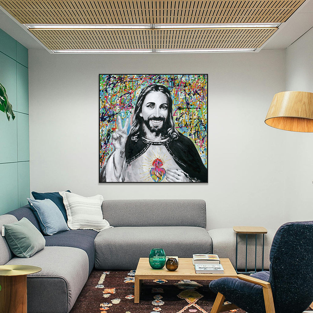 Sacred Heart Graffiti Jesus Painting #J2578