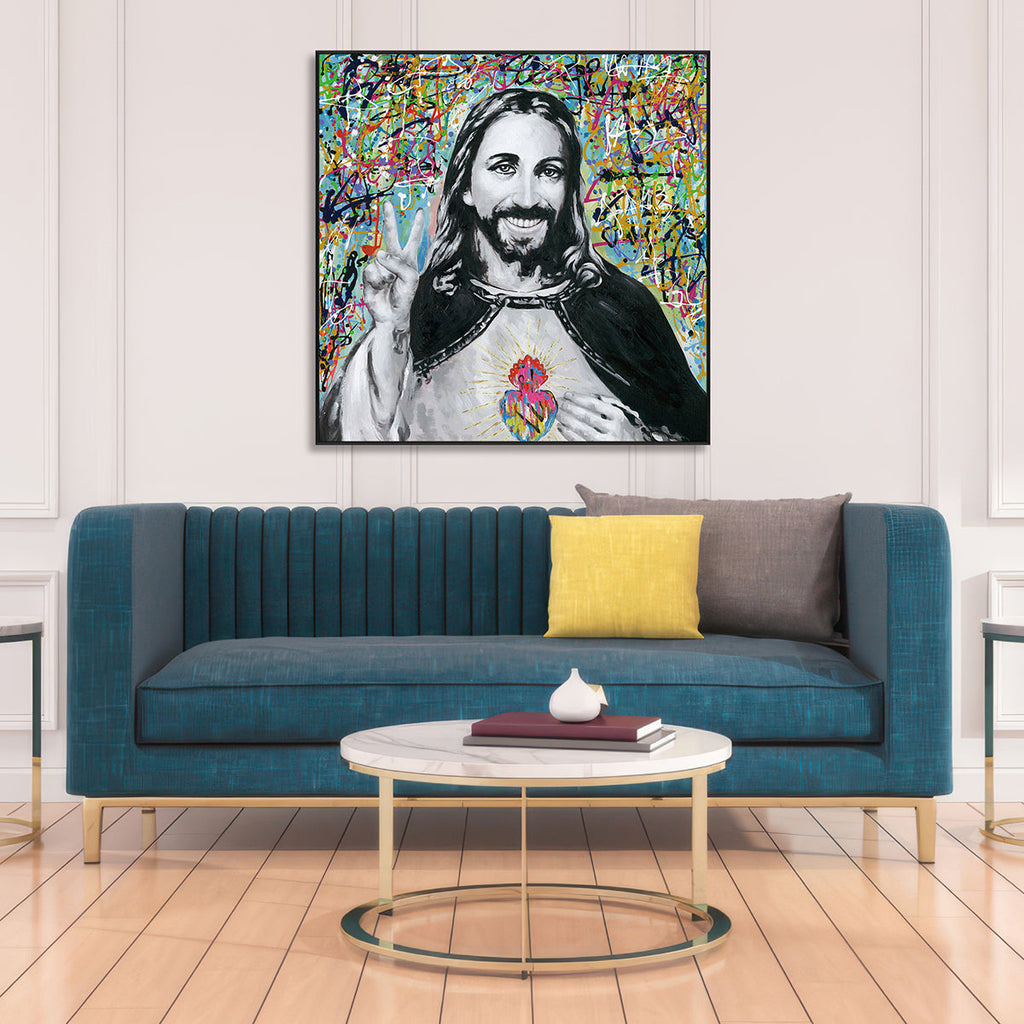 Sacred Heart Graffiti Jesus Painting #J2578